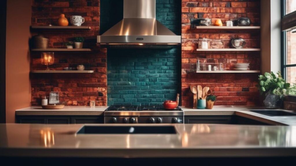 A stylish kitchen backsplash featuring 2x4 tiles in a sleek, stacked pattern, showcasing the versatility and elegance of small-sized tiles.