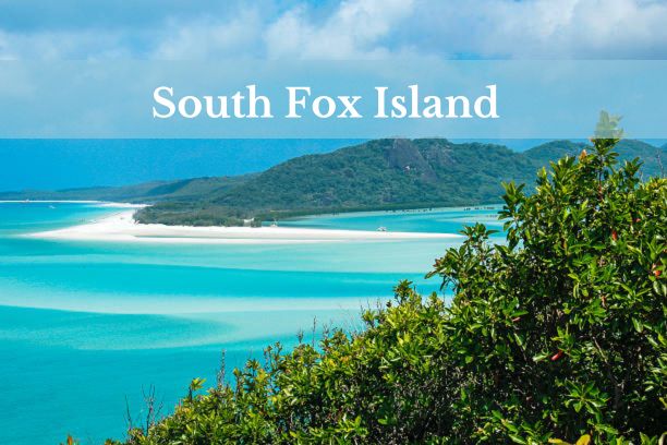 South Fox Island untouched shoreline with dense forests and sandy beaches